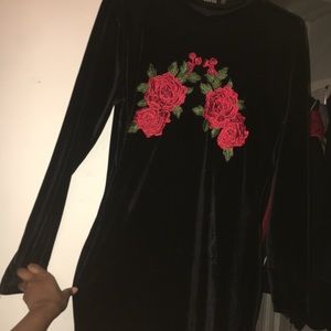 Boohoo Velvet bodycon dress